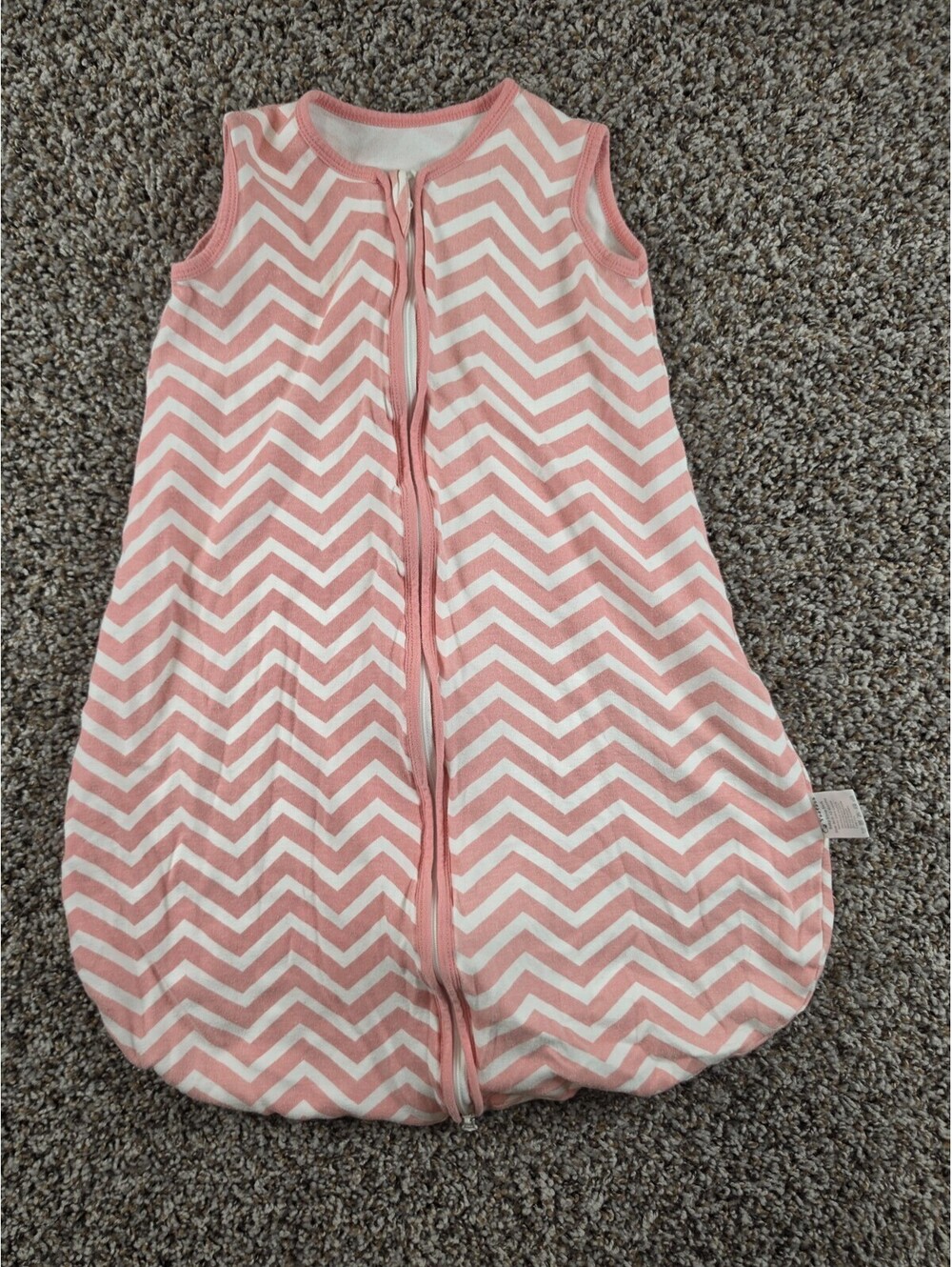 Yoofoss Baby Sz 0-6M Sleep Sack Pink White Chevron Print Girls